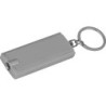 Rechteckiger Schlüsselanhänger mit LED Lämpchen - Silbergrau