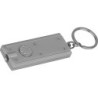 Rechteckiger Schlüsselanhänger mit LED Lämpchen - Silbergrau