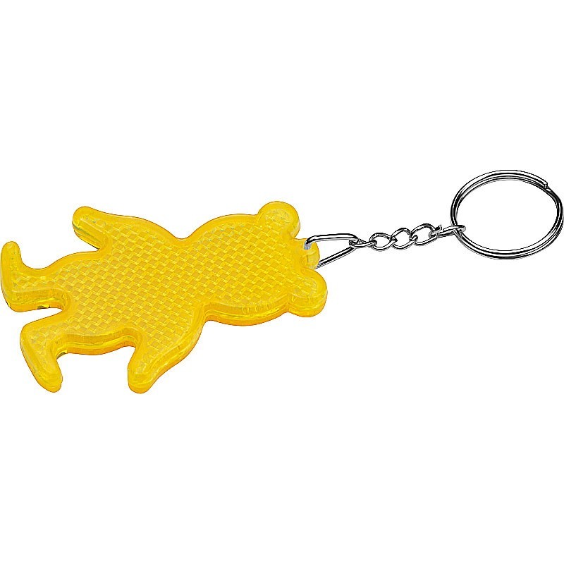 Reflektierender Schlüsselanhänger "Bär" - Gelb