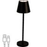 Tischlampe mit Touchsensor akkubetrieben - inklusive Ladekabel - Schwarz