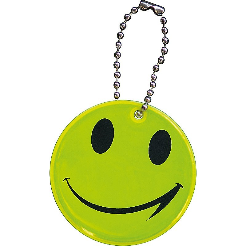 Anhänger Gesicht aus PVC mit Kugelkette - Gelb