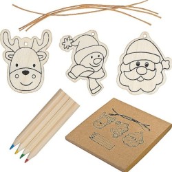 Christbaumanhänger zum selber gestalten  - Beige