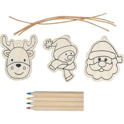 Christbaumanhänger zum selber gestalten  - Beige