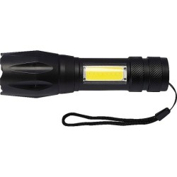 Taschenlampe mit Akku  - Schwarz