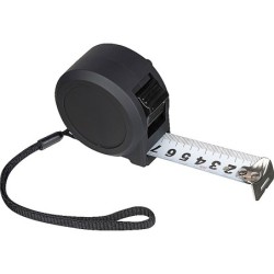 Stahlbandmaß mit Kunststoffgehäuse 5m  - Schwarz