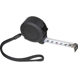 Stahlbandmaß mit Kunststoffgehäuse 3m  - Schwarz