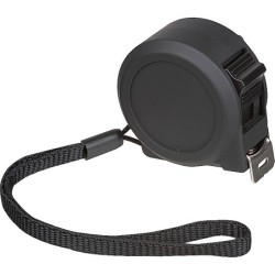 Stahlbandmaß mit Kunststoffgehäuse 3m  - Schwarz