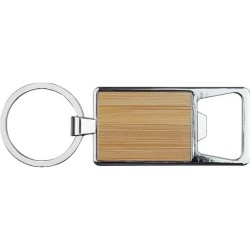 Bambus Schlüsselanhänger mit Flaschenöffner  - Beige