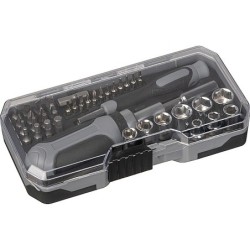 41 teiliges Werkzeugset inkl. Ratsche - Silbergrau