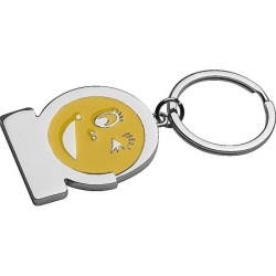 Schlüsselanhänger aus Metall Gesicht - Gelb
