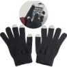 Handschuhe aus Acryl mit 2 Touch-Spitzen - Schwarz