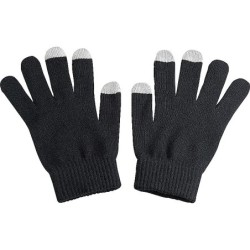 Handschuhe aus Acryl mit 2 Touch-Spitzen - Schwarz