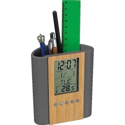 Stifteköcher mit diversen Funktionen - Silbergrau