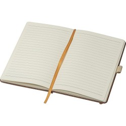 A5 Notizbuch mit recyceltem Ledereinband - Braun