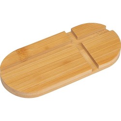 Tablet- und Smartphonehalter aus Bambus - Beige