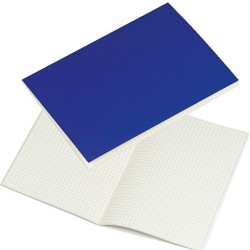 A5 Notizbuch mit karierten Blättern - Blau