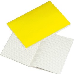 A5 Notizbuch mit karierten Blättern - Gelb