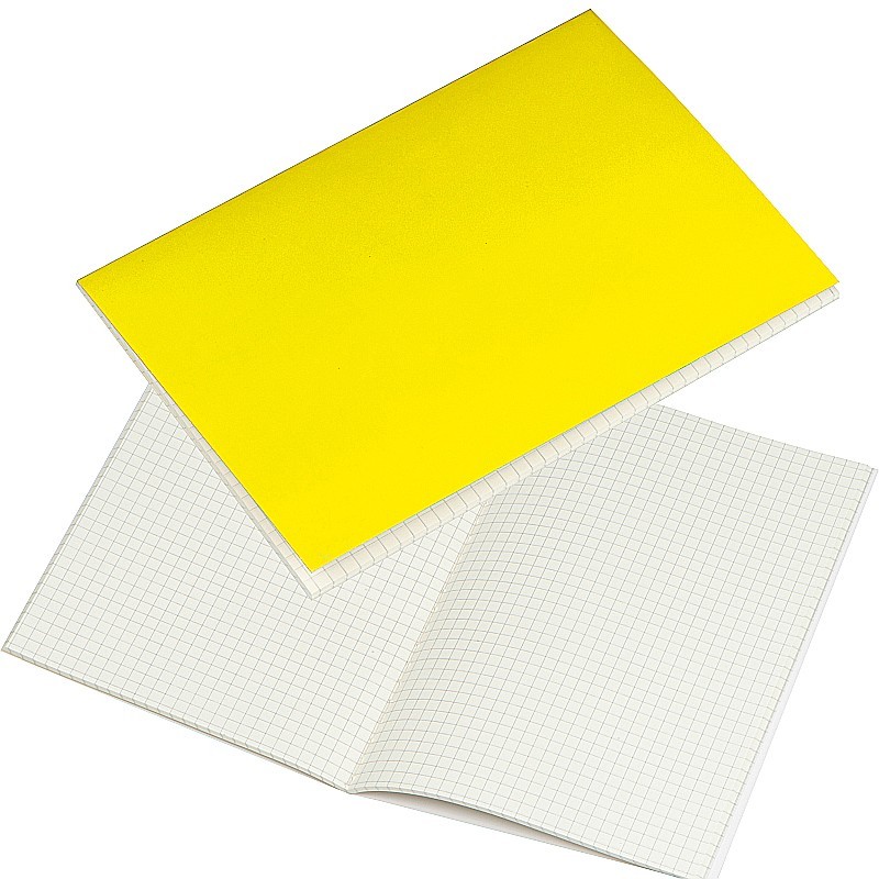 A5 Notizbuch mit karierten Blättern - Gelb