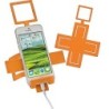 Biegsamer Handyhalter Metall mit Silikonüberzug - Orange