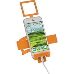 Biegsamer Handyhalter Metall mit Silikonüberzug - Orange