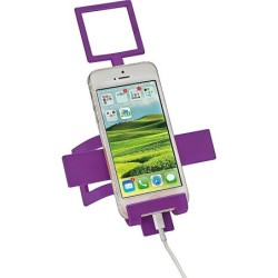 Biegsamer Handyhalter Metall mit Silikonüberzug - Lila