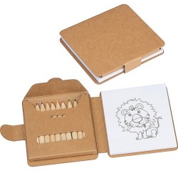 Malbuch mit 12 Buntstiften - Beige