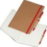 A5 Notizheft mit Kugelschreiber  - Rot