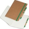 A5 Notizheft mit Kugelschreiber  - Grün