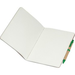 A5 Notizheft mit Kugelschreiber  - Grün