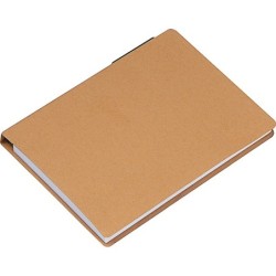 Notizbuch mit Kugelschreiber und Haftnotizen  - Beige