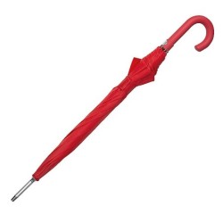 Automatik Regenschirm aus Polyester mit Alugestänge - Rot