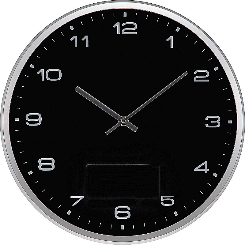 Wanduhr mit Click System - Schwarz