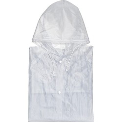 Phthalatfreie Regenjacke mit praktischen Druckknöpfen und Kapuze - Transparent