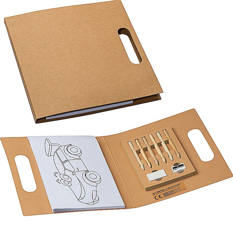 Malbuch in recyceltem Einband - Braun