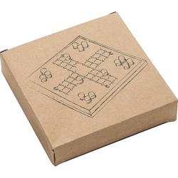 LUDO Spiel aus Holz - Braun