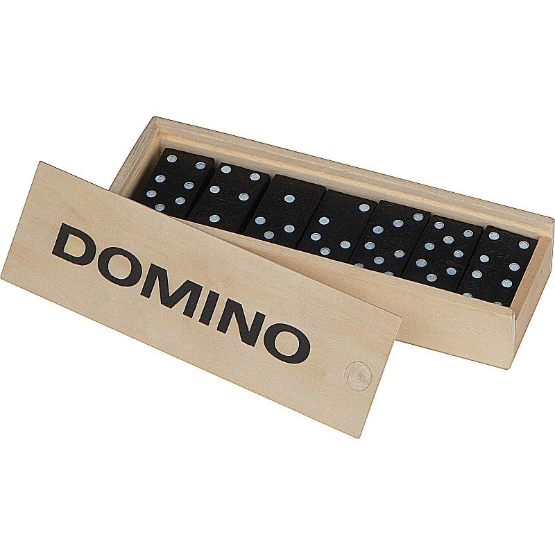 Domino Spiel aus Holz - Beige
