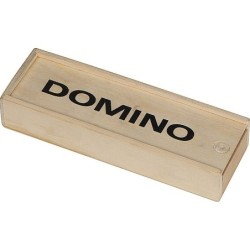 Domino Spiel aus Holz - Beige