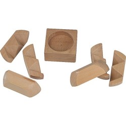 Geduldspiel aus Holz - Beige