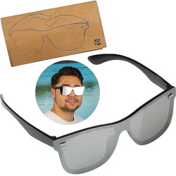 Sonnenbrille mit verspiegelten Gläsern  - Schwarz