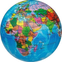 Anti-Stressball in Weltkugeloptik - Multicolor