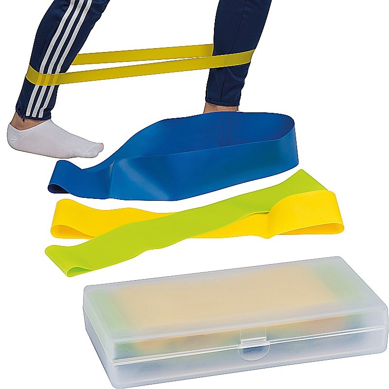 Elastische Fitnessbänder in einer Kunststoffbox - Multicolor