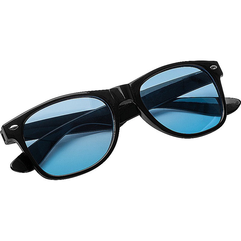 Sonnenbrille mit farbigen Gläsern - Blau