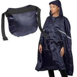 Regenponcho in Gürteltasche  - Dunkelblau