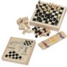 Spieleset in einer Holzbox - Beige