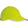 AZO freie 6 Panel Baseballcap für Erwachsene aus Polyester mit reflektierender Borte - Gelb