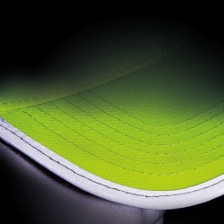 AZO freie 6 Panel Baseballcap für Kinder aus Polyester mit reflektierender Borte - Gelb