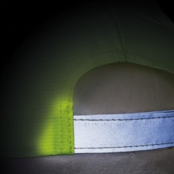 AZO freie 6 Panel Baseballcap für Kinder aus Polyester mit reflektierender Borte - Gelb