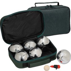 Boules Spiel mit 6 Metallkugeln - Grün