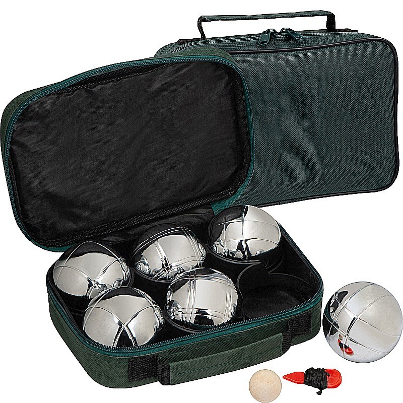 Boules Spiel mit 6 Metallkugeln - Grün