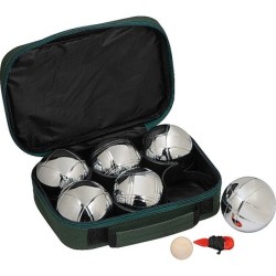 Boules Spiel mit 6 Metallkugeln - Grün